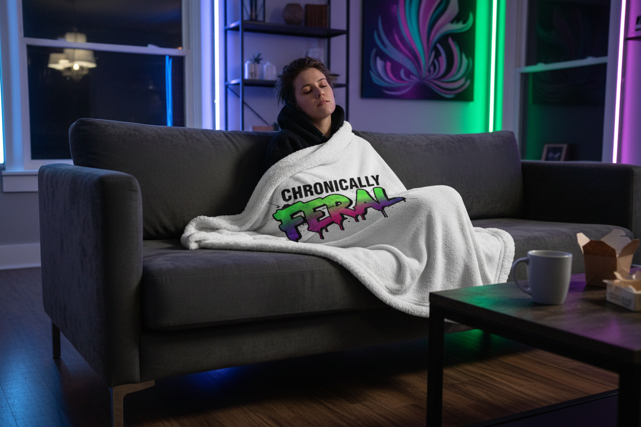 Chronically Feral Sherpa Blanket Lifestyle