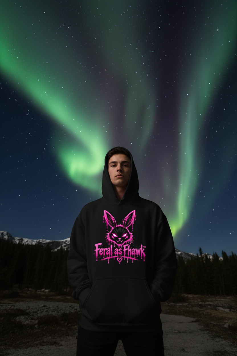 Feral as Fhawk Hoodie Northern Lights Lifestyle