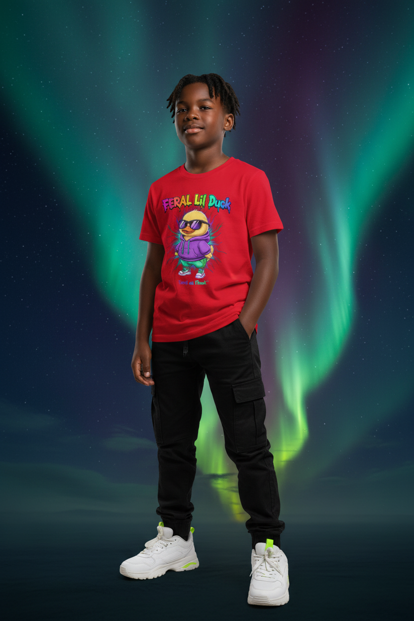 FERAL Lil Duck™ FERAL YOUTH Tee — Northern Lights Redo