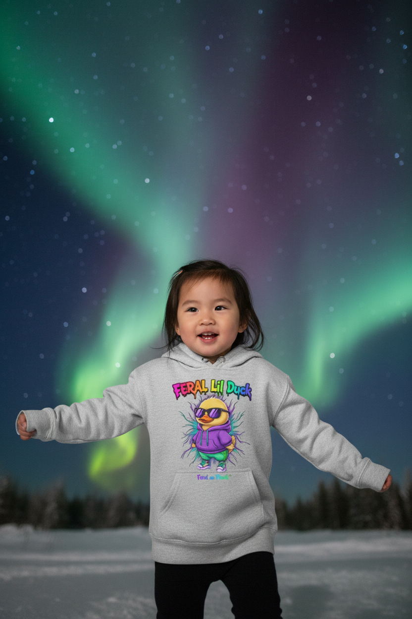 FERAL Lil Duck™ FERALS IN TRAINING Toddler Hoodie — Northern Lights Redo