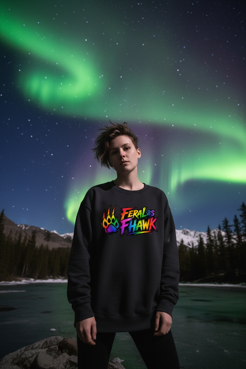 Feral Rainbow Logo Sweatshirt – Lifestyle Shot