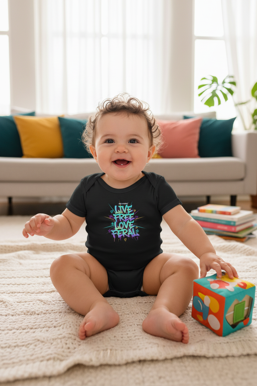 Live Free Love Feral™ FERAL SPAWN Baby Bodysuit Lifestyle