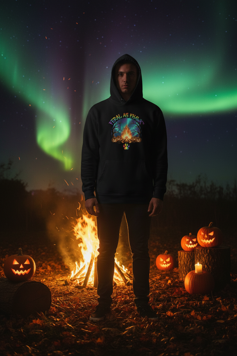 Samhain Bonfire Hoodie Lifestyle